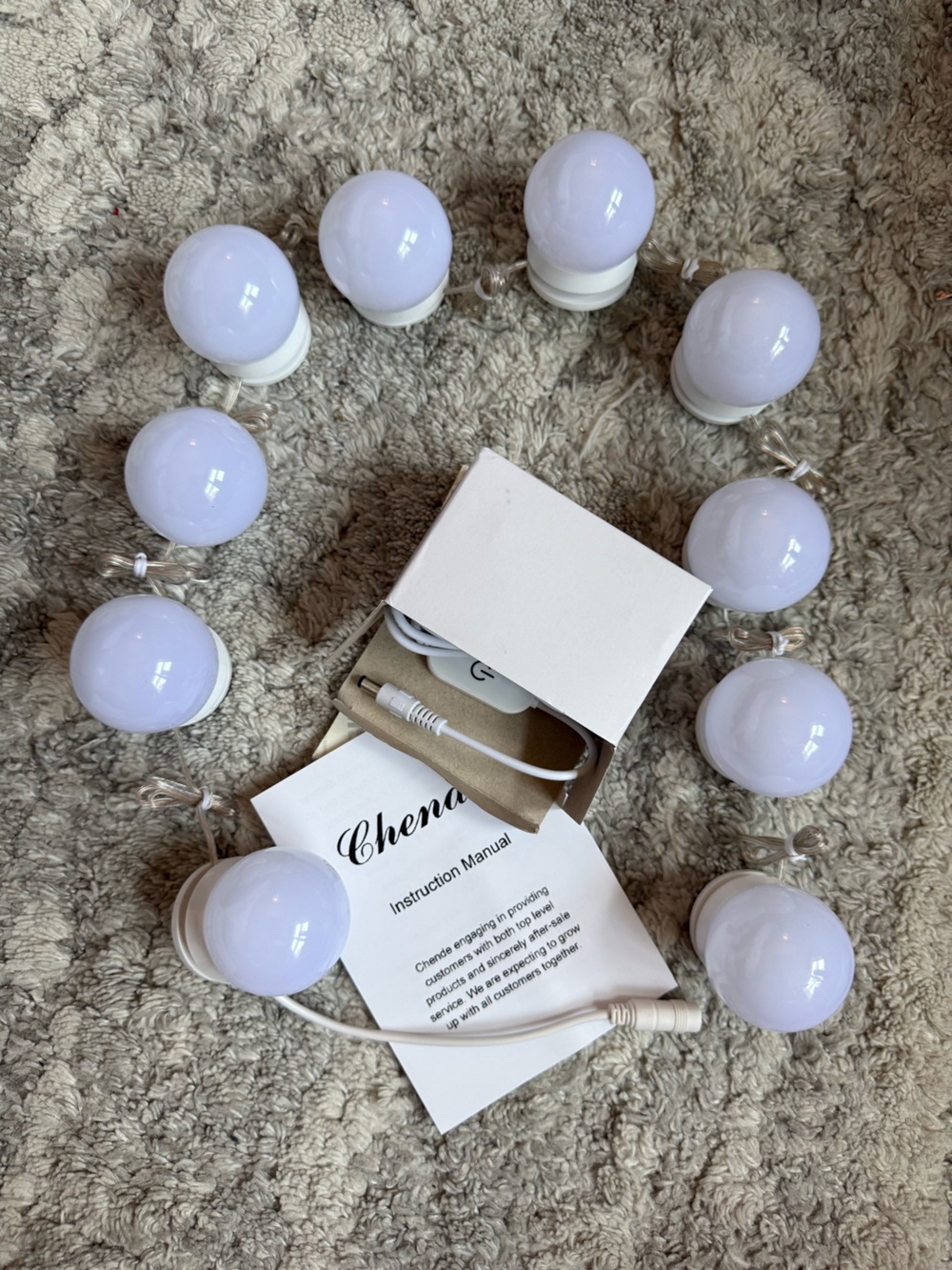 White LED Vanity String Lights